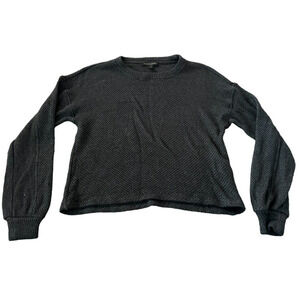Banana Republic Gray Sweater Mens XS Crew Neck Long Sleeve Black Knit Jumper